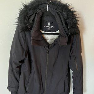 Spyder Womens Ski Jacket With Faux Fur Hood